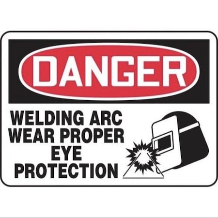 Accuform Hot Surface Sign, 10 in H x 14 in W, Aluminum MWLD102VA